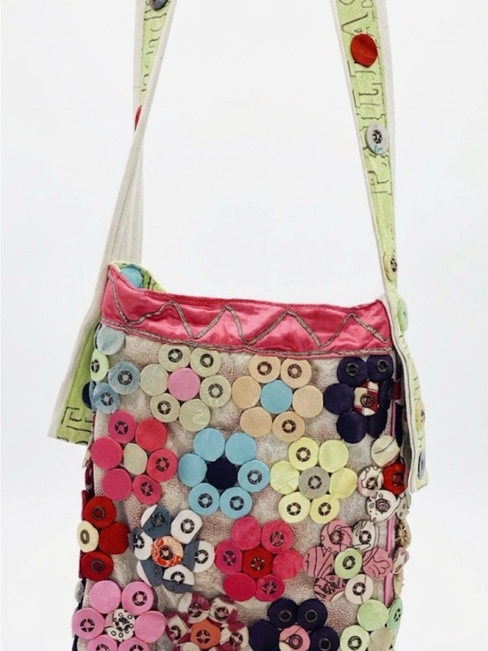 AMEN Handbags - AMEN. Luxury Italian 3D Floral Appliqué Hobo Bag – Hand-Embellished Art Piece